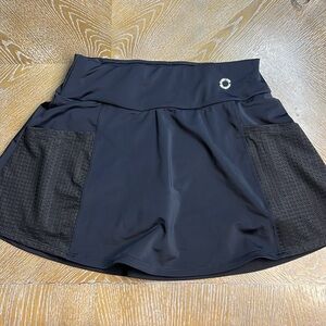 BLUEFISH Black Tennis Skort M